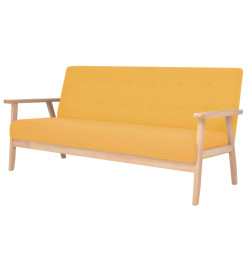 Ensemble de canapé 2 pcs Tissu jaune