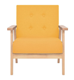 Ensemble de canapé 2 pcs Tissu jaune