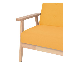 Ensemble de canapé 2 pcs Tissu jaune