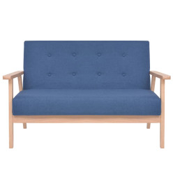 Ensemble de canapé 3 pcs Tissu bleu