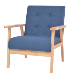 Ensemble de canapé 3 pcs Tissu bleu