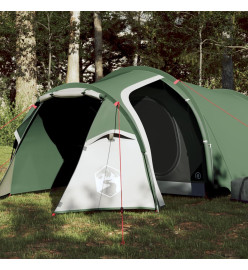 Tente de camping 4 personnes vert 360x140x105 cm taffetas 185T