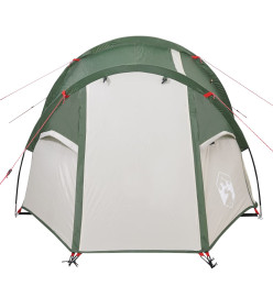 Tente de camping 4 personnes vert 360x140x105 cm taffetas 185T