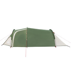 Tente de camping 4 personnes vert 360x140x105 cm taffetas 185T