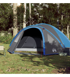 Tente de camping 4 personnes bleu 300x250x132 cm taffetas 185T