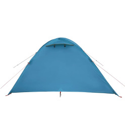 Tente de camping 4 personnes bleu 300x250x132 cm taffetas 185T