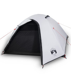 Tente de camping 4 personnes blanc 267x272x145 cm taffetas 185T