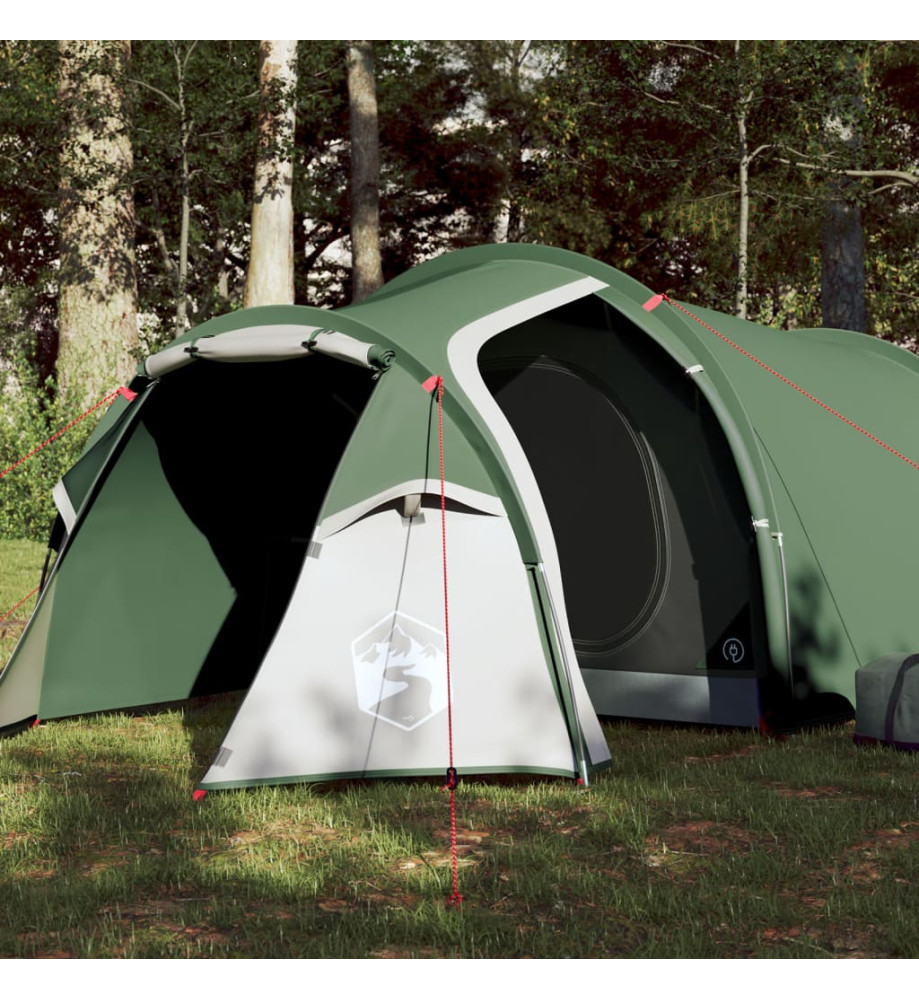 Tente de camping 3 personnes vert 370x185x116 cm taffetas 185T