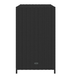 Armoire de rangement de jardin noir 83x45x76 cm résine tressée