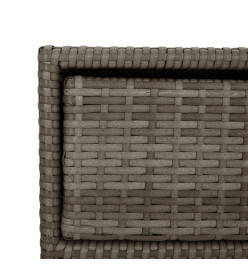 Armoire de rangement de jardin gris 55x59x69 cm résine tressée