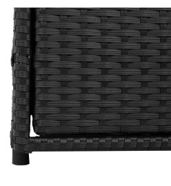 Armoire de rangement de jardin noir 55x59x69 cm résine tressée