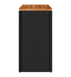 Table de jardin de jardin dessus en bois noir 58x27,5x55 cm