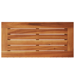Table de jardin de jardin dessus en bois noir 58x27,5x55 cm