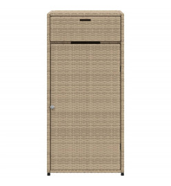 Armoire de rangement de jardin beige 55x55x111cm résine tressée