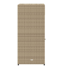 Armoire de rangement de jardin beige 55x55x111cm résine tressée