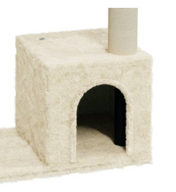 Arbre à chat avec griffoirs en sisal Crème 70 cm