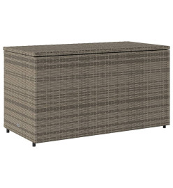 Armoire de rangement jardin gris 110x55x60,5 cm résine tressée