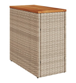 Table de jardin de jardin dessus en bois beige 58x27,5x55 cm