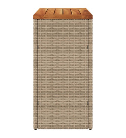 Table de jardin de jardin dessus en bois beige 58x27,5x55 cm
