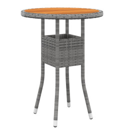 Salon de jardin 5 pcs Résine tressée Gris