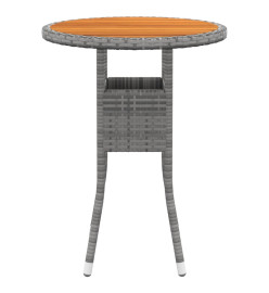 Salon de jardin 5 pcs Résine tressée Gris