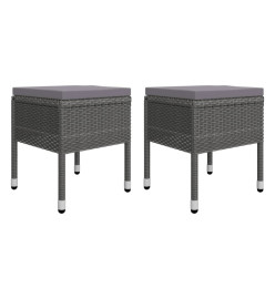 Ensemble de salle à manger de jardin 5 pcs Gris