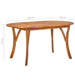 Ensemble de salle à manger de jardin 5 pcs Marron