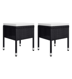 Ensemble de salle à manger de jardin 5 pcs Noir