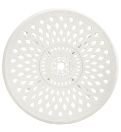 Table de jardin Blanc 78x78x72 cm Aluminium coulé
