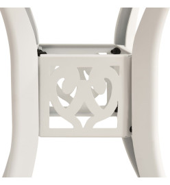 Table de jardin Blanc 78x78x72 cm Aluminium coulé