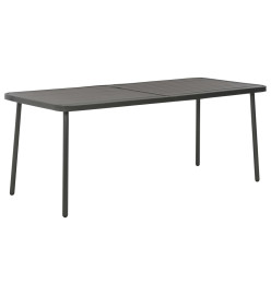 Table de jardin Gris foncé 180x83x72 cm Acier