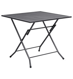 Ensemble de salle à manger de jardin 5 pcs Acier Anthracite