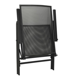 Ensemble de salle à manger de jardin 5 pcs Acier Anthracite