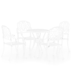 Ensemble de bistro 5 pcs Aluminium coulé Blanc
