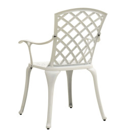 Ensemble de bistro 5 pcs Aluminium coulé Blanc