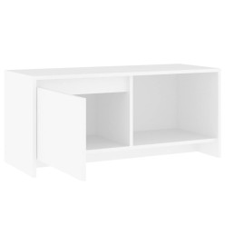 Meuble TV Blanc 90x35x40 cm Aggloméré