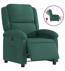 Fauteuil inclinable électrique vert foncé velours