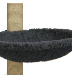 Arbre à chat avec griffoir en sisal Gris foncé 74 cm