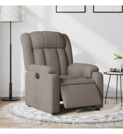 Fauteuil inclinable électrique Taupe Tissu