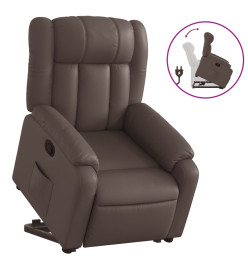 Fauteuil inclinable marron similicuir