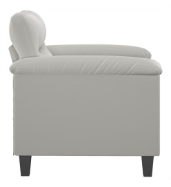 Fauteuil gris clair 60 cm tissu microfibre