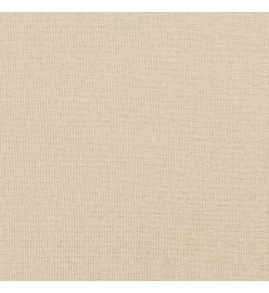 Canapé 2 places avec oreillers décoratifs crème 140 cm tissu