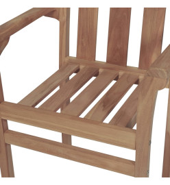 Chaises de jardin empilables avec coussins 8 pcs Teck solide