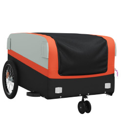 Remorque de vélo noir et orange 45 kg fer