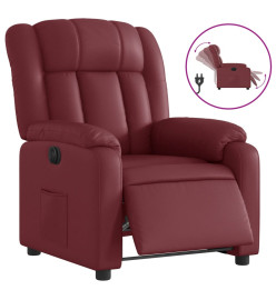 Fauteuil inclinable électrique Rouge bordeaux Similicuir