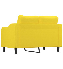 Canapé à 2 places Jaune clair 120 cm Tissu