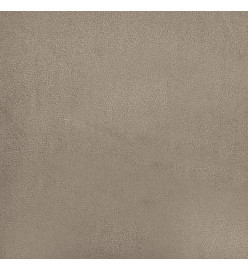 Canapé 2 places avec oreillers taupe 140 cm tissu microfibre