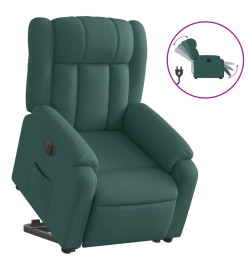 Fauteuil inclinable électrique vert foncé tissu