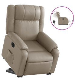 Fauteuil inclinable électrique cappuccino similicuir