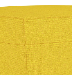 Ensemble de canapés 4 pcs avec coussins Jaune clair Tissu